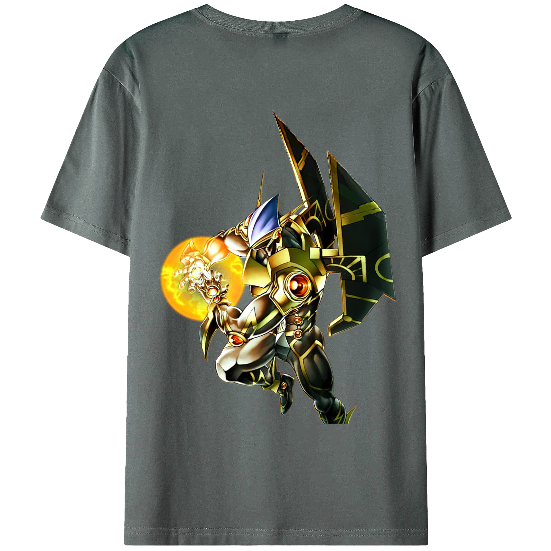 （画像用） 遊☆戯☆王 Yu-Gi-Oh! 綿100％ メンズ半袖Tシャツ（バックプリント） 通気性